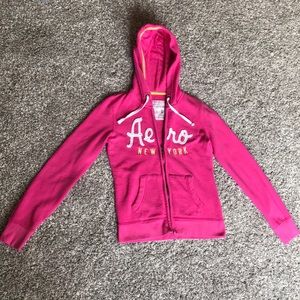 Aeropostale- Pink zip up jacket/hoodie